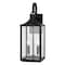 Vaxcel Old Town 2 Light Textured Black Transitional Outdoor Wall Lantern Clear Glass T0764 - alternate 1